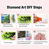 Muzagroo Art Diamond Paintings Kits for Adults Round Full Drill 5D Diamond Art Kits for Beginners Animals Diamond Art Paintings Gem Paintings Diamond Dot Kit 30x40cm(Fish Dream) Muzagroo Art