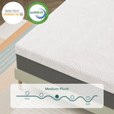12 Inch Twin XL Mattress, Memory Foam Mattress for Cool Sleep & Pressure Relief, Medium Firm Support, Removable Cover, No Fiberglass JOYRIDE SLEEP