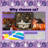 Halloween Paint by Numbers Kit for Adults Beginner-Funny Bathing Ghost and Black Cat Adult Paint by Number Kits on Canvas,Retro Horror DIY Acrylic Painting by Numbers for Gift Home Decor(16x20inch) Arttoplus