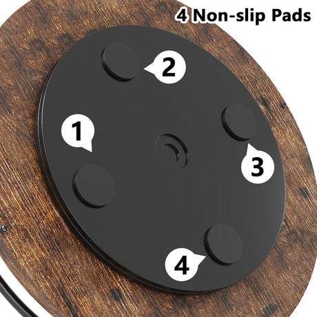 KOKSTOP Lazy Susan Organizer：9 Inch Rotating Spice Rack for Kitchen Countertop Round Wooden Turntable Holder for Cabinet, Dining Table, Cupboard Storage – Black KOKSTOP