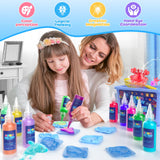 Flooyes Magic Gel Water Pets Elf Toy Kit, Aqua Water Gel Kit for Kids, Creative Squishy Maker Toy with 20 Magic and 16 Shape Molds Pets, Birthday Gifts Crafts DIY for Kids, Make Your Own Squishies Flooyes