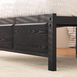 VECELO Twin Bed Frame with Wood Headboard and Footboard, 14 Inch Platform Mattress Foundation, No Box Spring Needed, Heavy Duty Slats Support, Easy Assembly VECELO