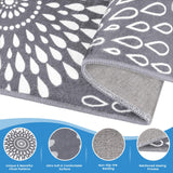 StepRite Runner Rug 2 x 6 ft, Washable Rugs, Hallway Runner Rugs, Kitchen Runner Rug Non Slip, Soft Runner with Rubber Backing for Kitchen, Hallway, Laundry, Bedroom, Living Room(Grey) StepRite