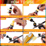 BLESTALIDO 24 Colors Airbrush Paint Set - Ready to Spray Acrylic Paints - Rich Pigments, Water-Based, for Models, Miniatures, Figurines, Canvas, Fabric & More - 20ml Bottles BLESTALIDO