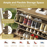 VERYKE Shoe Cabinet for Entryway,Slim Hidden Shoe Storage Cabinet with 2 Flip Hollowed Drawers, Wood Narrow Shoe Organizer Cabinet with Bottom Cubby and Metal Leg for Hallway,Closet VERYKE