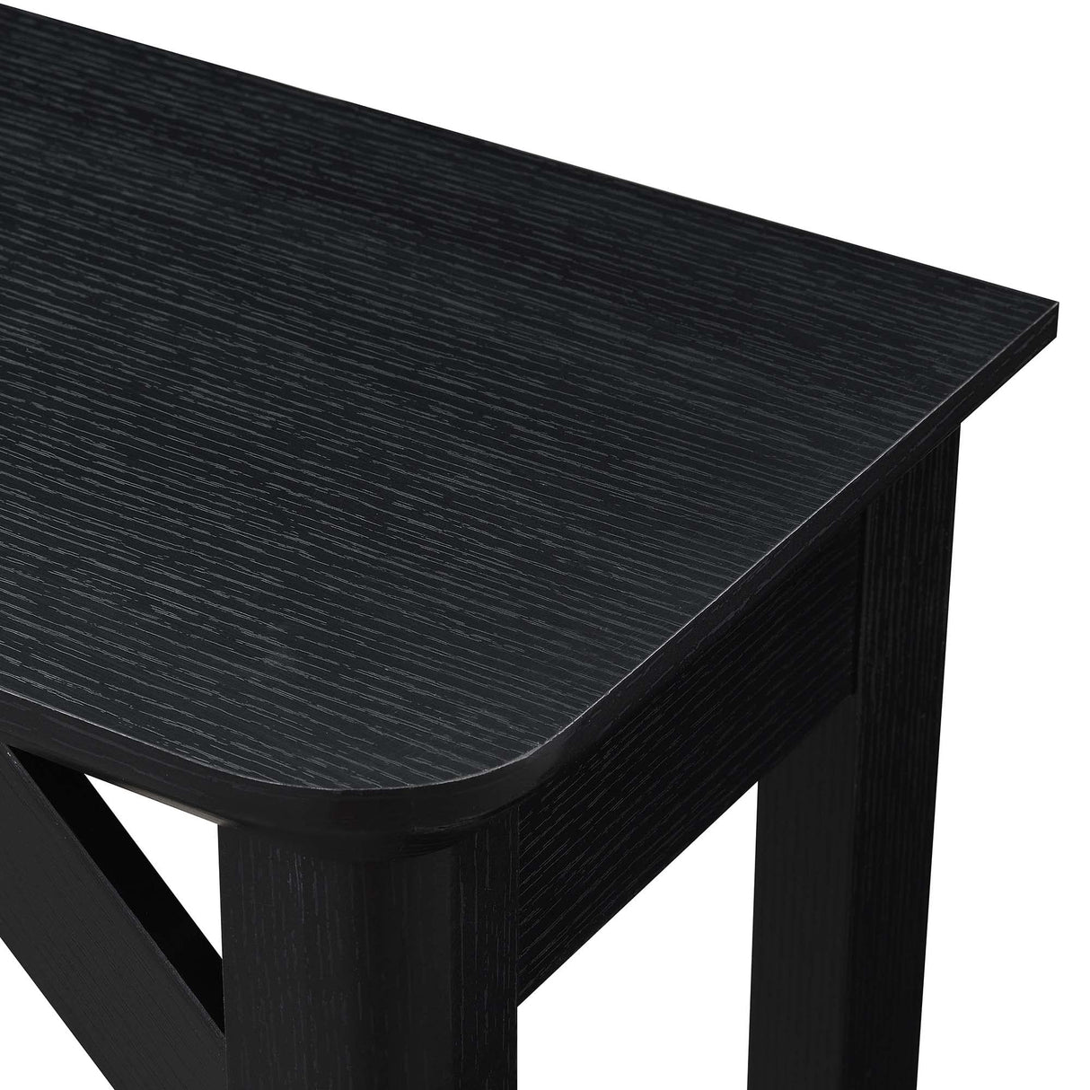 Convenience Concepts Winston Hall Table with Shelf, Black Convenience Concepts