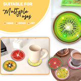 12 pcs Diamond Painting Coasters | Diamond Art Coasters | Fruit Diamond Art Painting | Perfect Art Craft Gift for Fruit Lover, Dad, Mom, Grandparents, Brother, Sister. LGANHAPY