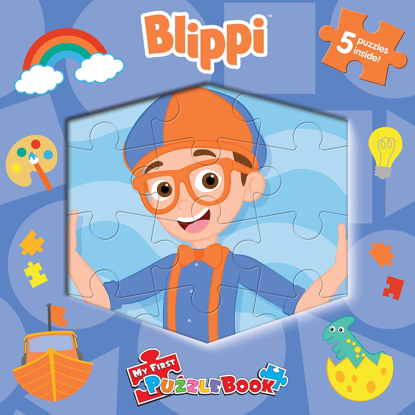 Blippi My First Puzzle Book - Jigsaw Puzzles for kids, 10-page board book, 5 puzzles to enjoy