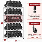 PrimeZone 75" H Wire Shelving 5 Tier Slim Steel Storage Metal Shelves with Wheels,Adjustable Kitchen Utility Shelving Unit,Pantry Rack Rolling Metal Shelf Chrome 24" Wx18 Dx75 H PrimeZone