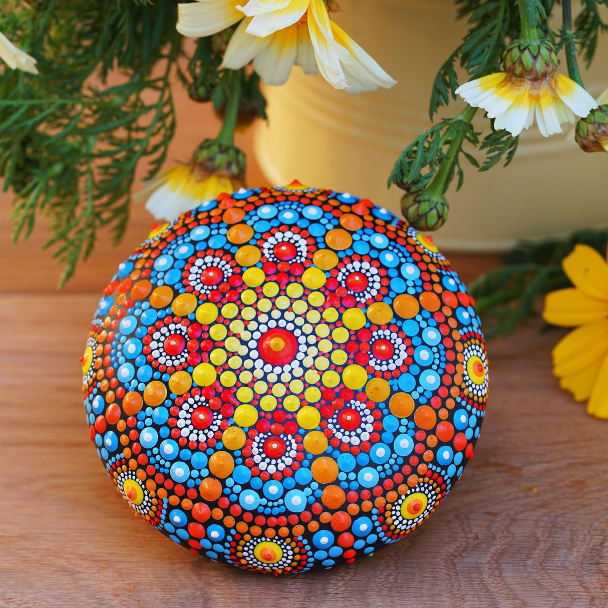 Weysat Mandala Rock Painting Kit Mandala Dotting Tools Kit Include Large Wooden Rocks Stencils Dot Tools Palettes Acrylic Paints Brush Bags for Adults Art DIY Crafts Gift Home Decor Supplies Weysat