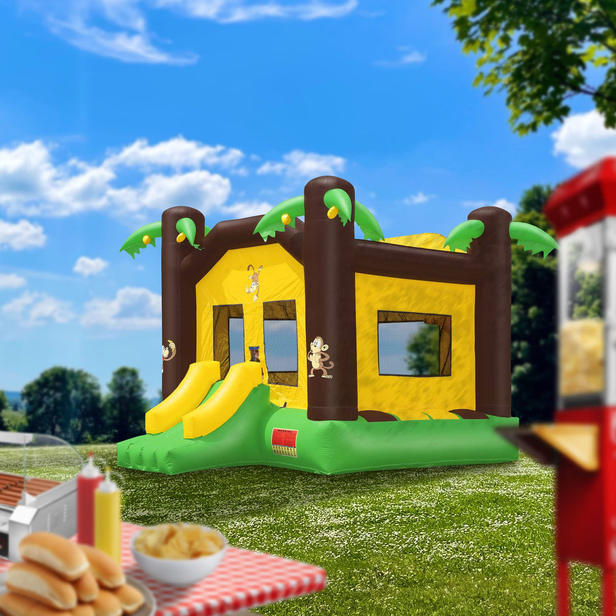 Cloud 9 Commercial Grade Jungle Bounce House - 100% PVC 17' x 13' Bouncer - Inflatable Only Cloud 9