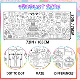 Zhzcncg Princess Party Giant Coloring Poster,30x72 Inch Drawing Paper oloring Table Cloth,DIY Princess Activity Tablecloth Magical Castle for Kids Birthday Themed Wall Home Classroom Party Suppiles Zhzcncg
