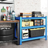 Rufokisa 40" W Garage Shelving Heavy Duty，1500LBS Loads Adjustable Garage Storage Shelves,3-Tier Metal Storage Racks and Shelving Units, Utility Rack Shelves,40”W x 18”D x 36”H,Blue Rufokisa