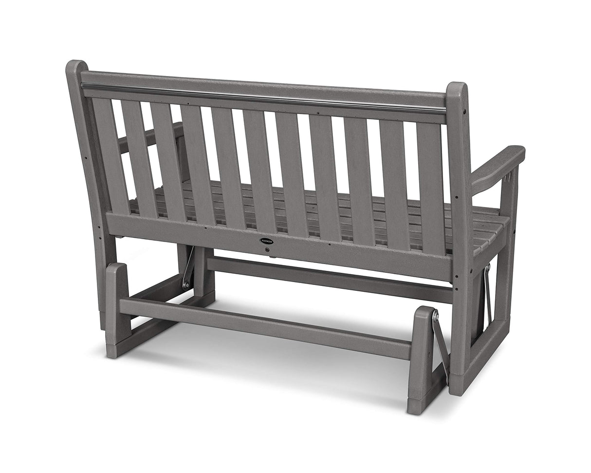 POLYWOOD® Traditional Garden Glider, Slate Grey Polywood