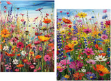 2 Pack Wild Flowers Paint by Numbers for Adults,Bohemian Style DIY Paint by Diamonds Dot,Adult Paint by Number Kits on Canvas Flowers,Home Wall Decor 12x16 inch Kaixine