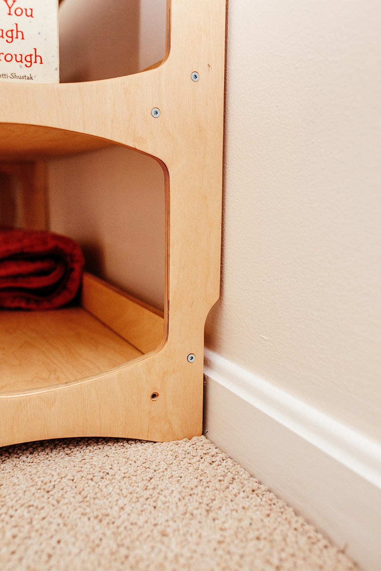 WOOD&ROOM Montessori-Inspired Toy and Book Organizer for Kids Room Shelf for Classroom and Home | Promotes Independence and Learning | Sturdy and Safe Bookcase for Toys and Books (Shelf 4L) WOOD&ROOM