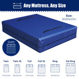 Cosy Family Mattress Bags for Moving with 8 Handles - 170GSM Extra-Thick Mattress Bag for Moving Supplies - Reusable Mattress Cover Protector Storage with Zipper - Queen Size - Blue Cosy Family