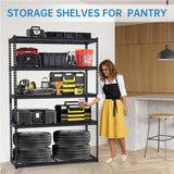 KOKEBREN Heavy Duty Storage Shelves 48x18x72 in, 2500Lbs Adjustable Metal Shelving for Garage Organization, Durable Garage Shelving Easy Assemble KOKEBREN