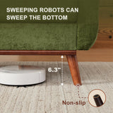 Eiayeebil 77" W Loveseat Sofa Chenille Couch for Living Room,Small Sofa Olive 2 Seater Office Couch for Small Spaces Mid Century Modern, Easy to Install,Green Eiayeebil