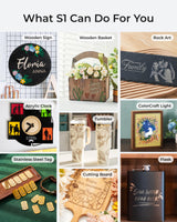 xTool S1 40W Laser Cutter and Engraver Machine, with Auto Conveyor Feeder, 118'' Long Crafts, 600mm/s Speed, Laser Engraver for Tumblers Wood and Metal, Acrylic, etc. - Deluxe Bundle xTool