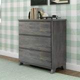 Max & Lily Modern Farmhouse, 3 Drawer Dresser, Driftwood Max & Lily