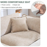 GNIXUU Cloud Couch Oversized Modular Sectional Sofa for Living Room, Modern Chenille 7 Seater Corner Sofa with Deep Seat, Large U-Shaped Couch Set for Spacious Space Apartment, Camel GNIXUU
