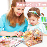 Flever Dollhouse Miniature DIY House Kit Creative Room with Furniture for Romantic Valentine's Gift (Blossom Stories) Flever