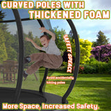 ACWARM HOME Trampoline Outdoor 12FT Trampoline with Safety Net & Rugby Target - Recreational Trampolines for Kids and Adults - Anti-Rust Coated Frame - ASTM Approved - Black ACWARM HOME