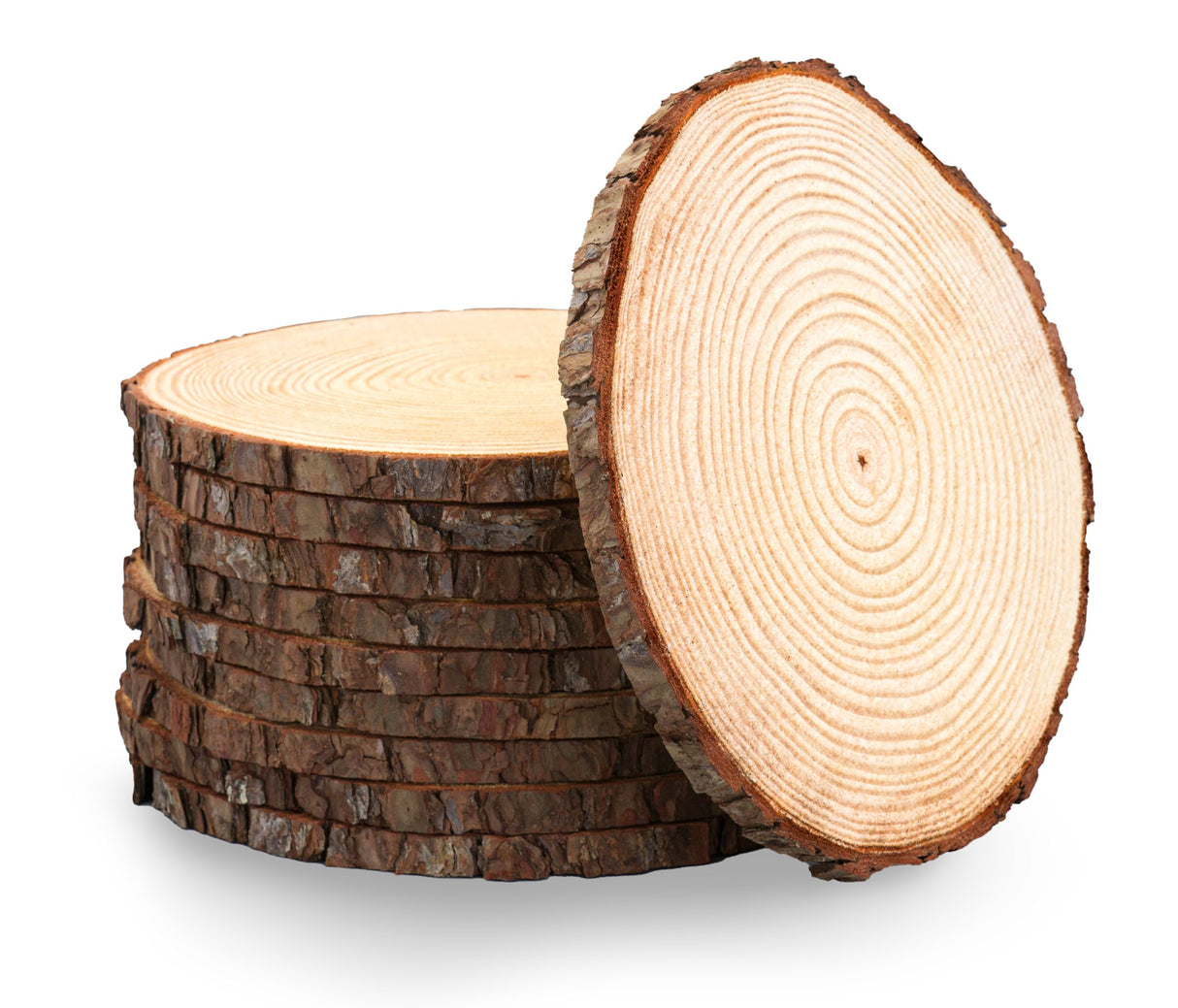 Set of (10) 9-10 inch Wood Slices for centerpieces! Wedding centerpieces, Baby Shower centerpieces, Birthday Party centerpieces, Bridal Shower centerpieces, Woodland centerpieces! (9 inch) Rustic Wood Slices Inc.