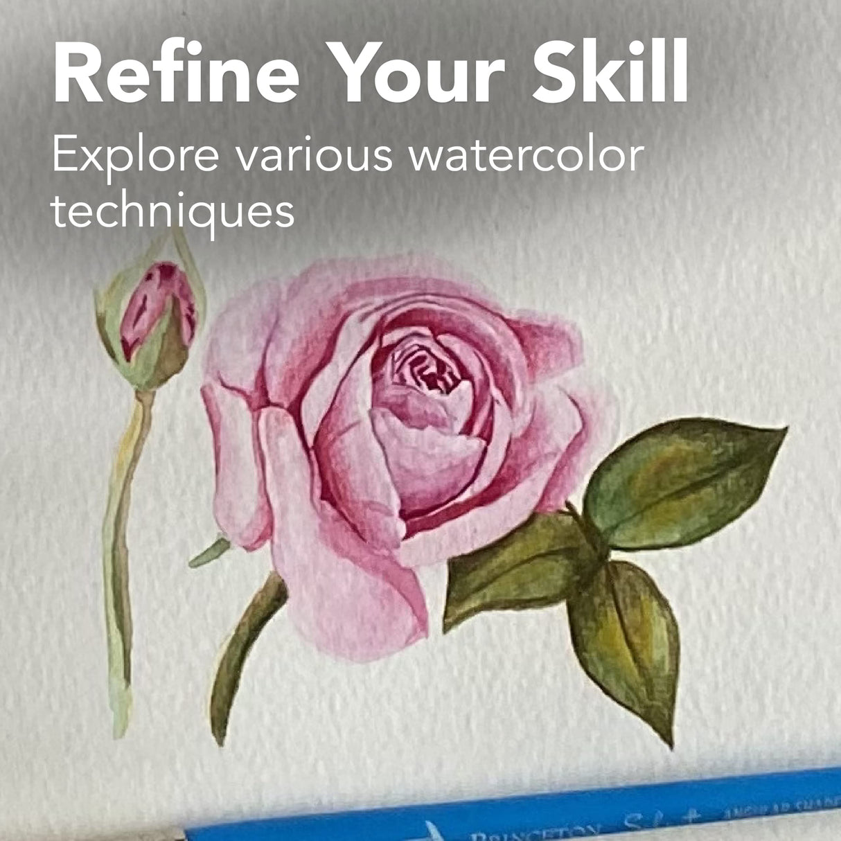 Canson XL Series Watercolor Pad, Heavyweight White Paper, Foldover Binding, 30 Sheets, 9x12 inch Canson