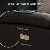 FLEXISPOT X3 Power Recliner Chair, Adjustable Electric Recliner with USB Port, Thick Cushion & Padded Back, Comfortable Faux Leather Chair for Living Room Bedroom Home Theater (Black) FLEXISPOT