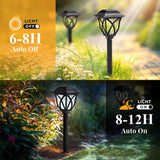 GIGALUMI Solar Lights Outdoor Waterproof, 8 Pack LED Solar Garden Lights, Outdoor Decorations, Garden Decor for Yard, Patio, Landscape, Planter, Walkway (Cold White) GIGALUMI