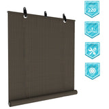 Coarbor Outdoor Roll up Shades Blinds for Porch Patio Shade Exterior Roller Shade Privacy Shade Screen for Deck Pergola Gazebo Brown 8'W x 6'H COARBOR