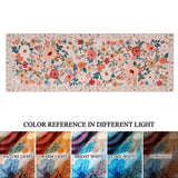 DUKINO 2x6 Runner Rug for Hallway, Washable Kitchen Runner Rug with Non Slip Backing, Low Pile Soft Boho Floral Runner for Kitchen, Hallway, Entryway, Laundry, Bedroom, Beige DUKINO