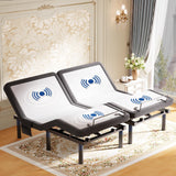 Tami Tami Split King Adjustable Bed Frame with Massage, Ergonomic Head & Foot Incline - Luxury Zero Gravity Electric Base with 4 USB Ports, 2 Night Light, Wireless Remote, Side Pocket, 3 Height Option Tami Tami