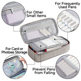 WEMATE Large Pencil Case Aesthetic,Big Capacity Canvas Pencil Pouch with Zipper, Pencil Case for Women & Men, Marker Pen Case,Portable Stationery Pencil Bag for Office Light Grey WEMATE