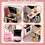 Flever Dollhouse Miniature DIY House Kit Creative Room with Furniture for Romantic Artwork Gift (Taste of Life) Flever