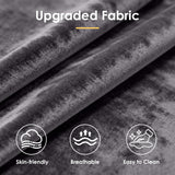 Dreamzie 3 in 1 Convertible Sleeper Sofa Bed, Pull Out Couch for Living Room with Side Pocket, Loveseat Sleeper with Adjustable Backrest (Fabric, Dark Grey) Dreamzie