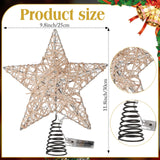 Baquler Farmhouse Christmas Tree Star Topper Decorations Light up Christmas Tree Topper with 10 LED Lights for Rustic Xmas Party Ornament Home Decor Baquler