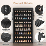 LANTEFUL Shoe Rack with Covers - 10 Tiers Tall Shoe Rack Organizer Large Capacity Shoe Shelf Storage 40 Pairs Space Saving Vertical Shoe Storage Organizer for Closet, Entryway, Dorm, Bedroom LANTEFUL
