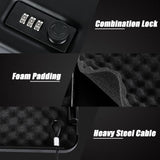 Dalmbox Portable Gun Safe for Pistols with Combination Lock Handgun Lock Box for Nightstand, Travel , Home, Car, Truck (9.4"X 6.4" X 1.8") Dalmbox