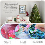 JOASURA Christmas Diamond Art Kits for Adults,DIY Snowman Diamond Painting Round Full Drill 12x16in,5D Diamond Dots Art for Beginning Xmas Home Wall Decor JOASURA