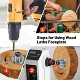 HAowosi 3" Steel Wood Lathe Faceplate,Faceplate for Wood Lathe,Lathe Face Plate Fit for 1" x 8TPI Spindle without Screwchuck HAowosi