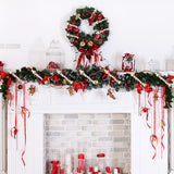 2 PCS Christmas Wooden Beads Garland,14.4Feet Natural Round Craft Bead Garland,Farmhouse Bead Garland for Boho Decorations,Christmas Tree Hanging Decorations Eerrhhaq