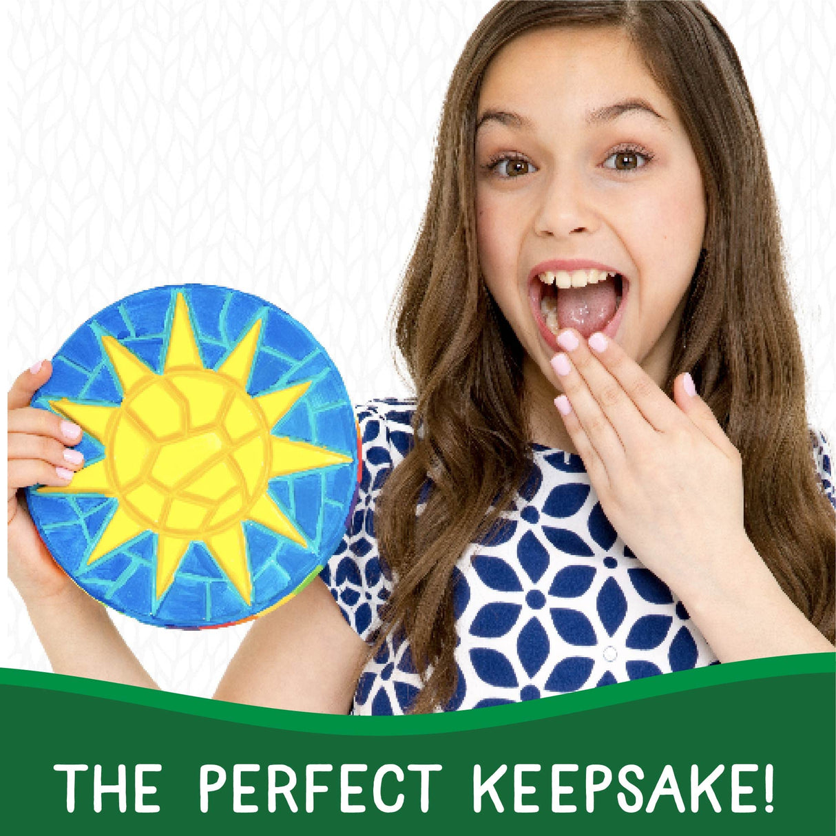 Creative Roots Mosaic Turtle, Hedgehog, & Sun - 3-Pack 7-Inch Ceramic Stepping Stones & 6 Vibrant Paints, Paint Your Own DIY Stepping Stones for Kids Ages 8+ Creative Roots