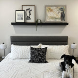 Joel's Antiques - 60 Inch Wooden Floating Shelves for Wall - Made of Natural Wood - Long Heavy Duty Rustic Fireplace Mantel & Book Shelf - Perfect for Living Room - Black 60x7x3 in joelsantiques