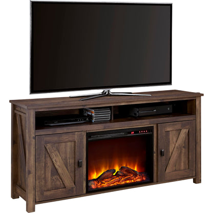 Ameriwood Home Farmington Electric Fireplace Console for TVs up to 60", Rustic