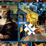 Cat Puzzles for Adults 1000 Piece, Kitten Animal Jigsaw Puzzle, Classic Artists Cat Puzzles for Adults Funny IdeaBazar