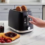 West Bend Toaster 2 Slice Extra-Wide and Deep Slots with 3 Functions and 7 Shade Settings Manual Lift Lever and Auto-Shut Off, 750-Watts, Black West Bend