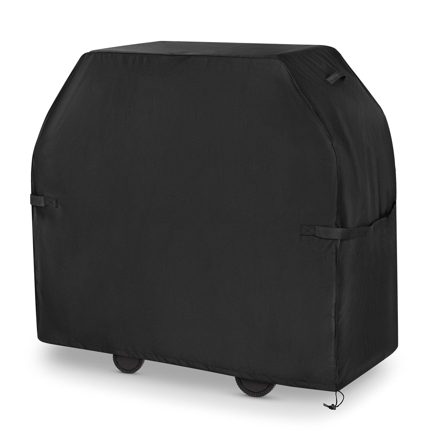 EVLIQUIL Grill Cover for Outdoor Grill,BBQ Gas Grill Cover 58 Inch,Heavy Duty Waterproof UV & Fade Resistant Barbecue Cover with Hook-and-Loop Straps & Adjustable Hem Drawstring Outside(Black).